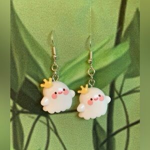 !!HANDMADE CROWN GHOST EARRINGS!!